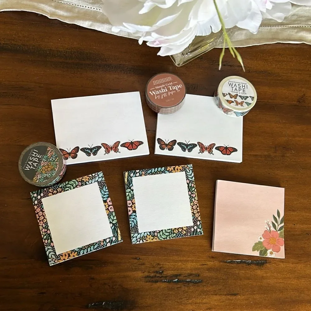 Post  it note 5 items and 3 Washi tapes bundle Elyse Breanne